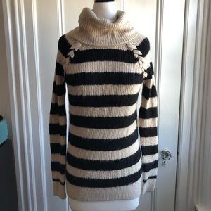 Hollister striped turtleneck sweater